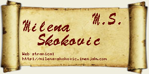 Milena Skoković vizit kartica